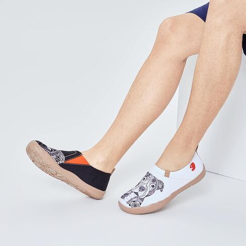 UIN Men's Loafers Lightweight Sneakers Walking Casual Slip ons Art Painted Travel Shoes Pitbull (9.5) in Kuwait