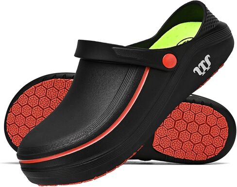 SECHRITE Men's Women's Work Clogs - Unisex Garden Chef Shoes Non Slip Waterproof Nurse Kitchen Food Service Shoes in Kuwait