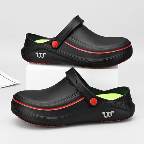 SECHRITE Men's Women's Work Clogs - Unisex Garden Chef Shoes Non Slip Waterproof Nurse Kitchen Food Service Shoes in Kuwait