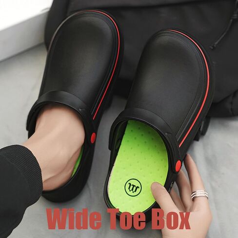 SECHRITE Men's Women's Work Clogs - Unisex Garden Chef Shoes Non Slip Waterproof Nurse Kitchen Food Service Shoes in Kuwait
