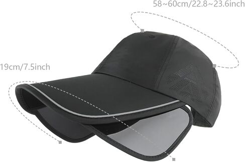 Summer Sun Visor Hat with Retractable Brim UV Protection Adjustable Golf Cap Beach Sport Hat for Women Men in Saudi Arabia
