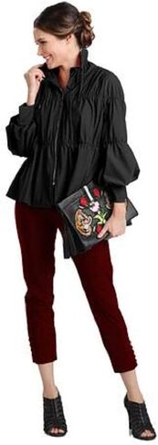 IC Collection Zip Front Cinched Parachute Jacket - 1395J in Saudi Arabia