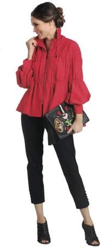 IC Collection Zip Front Cinched Parachute Jacket - 1395J in Saudi Arabia