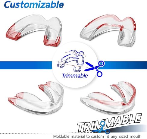 LORIOUS Mouthguard - One Size Fits All Premium Set of 6 BPA Free Moldable, Customizable and Trimmable Medical Grade Mouth guard for Grinding Teeth Clenching Bruxism, Sport Athletic, Whitening Tray in Kuwait