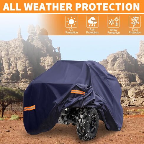X AUTOHAUX ATV Cover for Polaris Sportsman 850 Waterproof 4 Wheelers Quad Cover for Sportsman XP 1000 Outdoor Sun Rain Storage Protection 210D-PU Black 211x121x129cm in Saudi Arabia