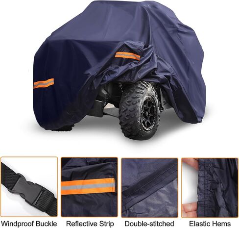 X AUTOHAUX ATV Cover for Polaris Sportsman 850 Waterproof 4 Wheelers Quad Cover for Sportsman XP 1000 Outdoor Sun Rain Storage Protection 210D-PU Black 211x121x129cm in Saudi Arabia