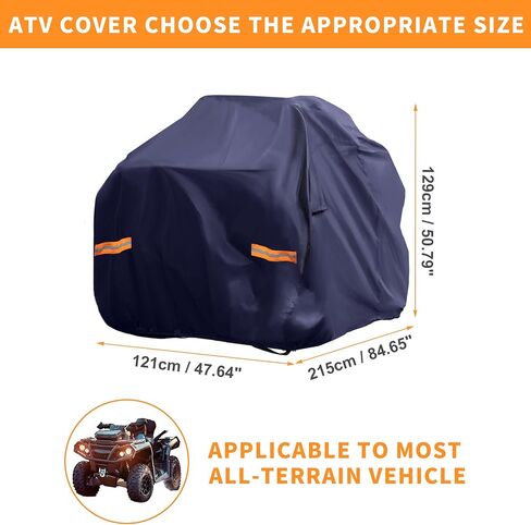 X AUTOHAUX ATV Cover for Polaris Sportsman 850 Waterproof 4 Wheelers Quad Cover for Sportsman XP 1000 Outdoor Sun Rain Storage Protection 210D-PU Black 211x121x129cm in Saudi Arabia