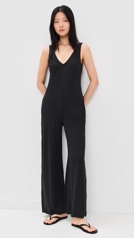 Lunya Women's Organic Pima Double V Jumpsuit in Saudi Arabia
