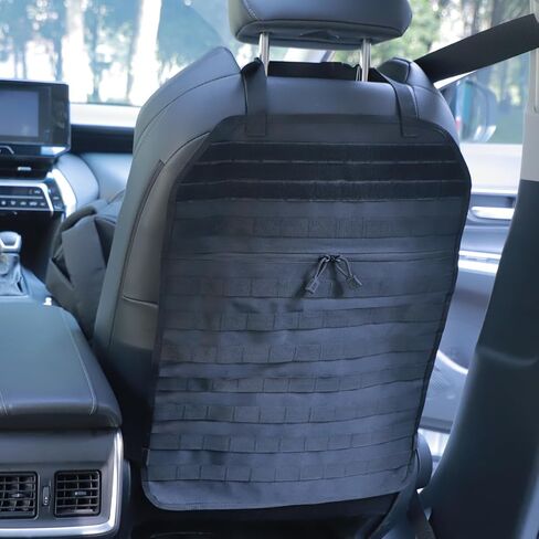 Car Seat Back Organizer, Tactical Molle Vehicle Panel Universal Fit Car Backseat Cover Protector MOLLE Vehicle Panel for Universal Fit SUV Truck and most models (Black) in Saudi Arabia