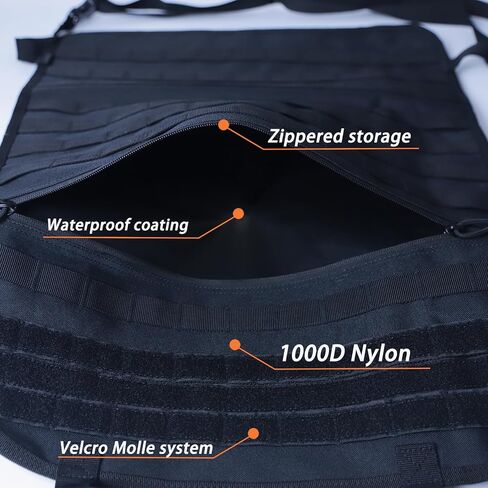 Car Seat Back Organizer, Tactical Molle Vehicle Panel Universal Fit Car Backseat Cover Protector MOLLE Vehicle Panel for Universal Fit SUV Truck and most models (Black) in Saudi Arabia