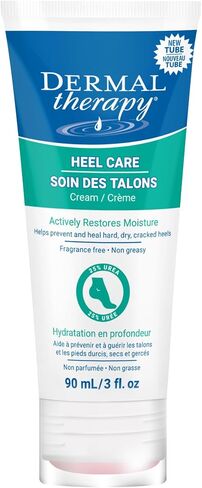 Dermal Therapy - Heel Care Cream, Foot Cream for Dry Cracked Heels, Intense Foot Moisturizer with Urea and AHA, Foot Lotion and Feet Exfoliator with Non-Greasy Formula, 3 o.z. in Saudi Arabia