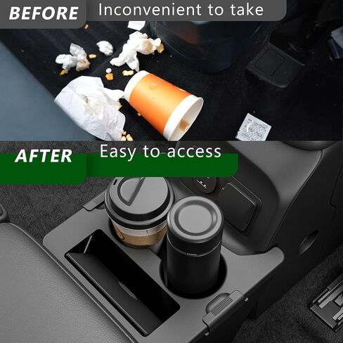 Trash Bin with Cup Holder Compatible with Ford Maverick 2022-2025 Trash Can with Storage Organizer Replacement for 22-25 Ford Maverick Accessories(Trash Bin with Cup Holder) in Saudi Arabia