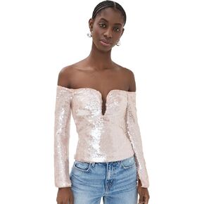 Women's Sequin Off Shoulder Top