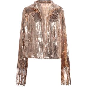 Sequin Jacket Fringe
