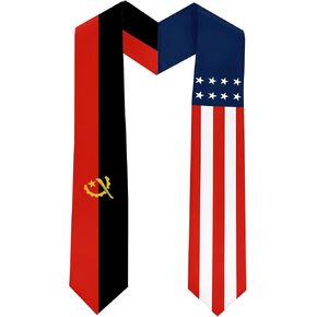Angola Flag International Students Graduation Sash Stole Scarves 180 X 13 CM/70 X 5 INCHES Double Sided Graduation Decoration Item