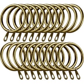 Shappy 20 Packs Metal Drapery Curtain Rings Hanging Rings for Curtains and Rods, Drape Sliding Eyelet Rings 30 mm Internal Diameter(White)