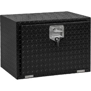 YITAMOTOR 24 Inch Underbody Tool Box, Heavy Duty Aluminum Diamond Plate Truck Tool Box, Waterproof Chest Storage Organizer for Pick Up Truck Bed, RV Trailer with T-Handle Lock and Keys