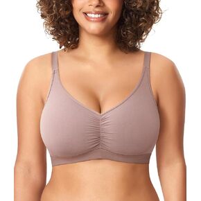 BRABIC Wireless Bras for Women Full Coverage Comfortable No Underwire Everyday Bras Comfort V Neck Push Up Bralettes