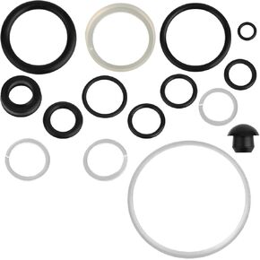 15pcs Floor Jack Repair Sealing Tool Kit, Horizontal 3 Ton Hydraulic Jack Seal O Ring Kit with Oil Filler Plug Complete Set Car Durable Replacement Accessories Parts