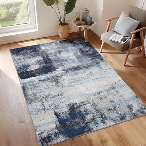 TRUEDAYS Area Rug Washable Pink Rug - 5x7 Rug Modern Abstract Rug for Entryway College Dorm Living Room Bedroom - Soft Low Pile Indoor Carpet with Non-Slip Backing for Home Décor