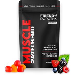 Creatine Gummies - Sugar Free - Chewable Creatine Monohydrate with Electrolytes, Magnesium & Vitamin D3 - Hydration & Recovery Support Gym & Workout Supplement - 60 Gummies