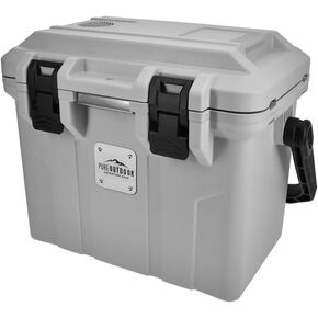 Monoprice Emperor 15 Portable Refrigerator 15L with Car Plug Adapter, 12V DC for Car/SUV/Truck/Van/RV, Chiller/Warmer, Holds Up to 19 Cans, Rotomolded Construction, Integrated Handle and Bottle Opener