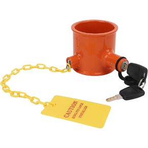 5th Wheel Anti Theft Pin Lock, th Wheel King Pin Lock,Metal Versatile Warning Tag Enhanced Safety Hitch Lock, Solid Steel Anti Theft Fifth Wheel Hitch Lock for RV Truck