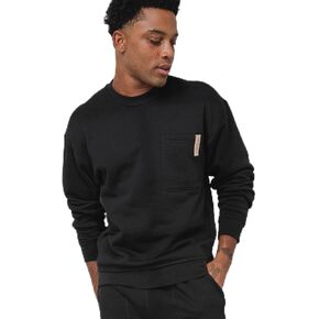Lunya Men's Silksweats sherpa القابلة للانعكاس والبلوزات القطن - سترة دافئة للرجال - الأسود المنغمس - الحجم S -XXL