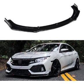 3Pcs Front Bumper Lip Compatible with 2016-2020 Honda Civic, JDM Air Dam Lower Chin Splitter 4 Door Sedan Hatchback Protection Body Kit 2016 2017 2018 2019 2020 (Carbon Fiber Pattern)
