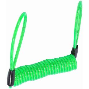Alarm Disc Lock Spring Reminder Cable, Security Spring Reminder Coil Cable, Portable Motorcycle Reminder Cable, Disc Lock Reminder Cable (Fluorescent Green)