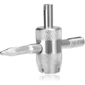 4-Way Valve Core Tool Tire Valve Tools, 4-in-1 Tyre Valve Core Tool Tire Stem Core Wrench, Multifunctional 4 Way Valve Stem Remover Tire Repair Tool for Car Motorcycle Bicycle
