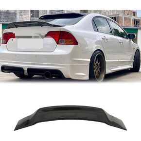 Rear Spoiler Wing Compatible with Honda Civic 8th Gen Sedan 2006 2007 2008 2009 2010 2011, Trunk High-Kick Tail Spoiler Wing