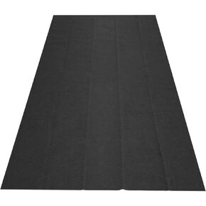 AFG8018 17 Foot x 7.3 Foot Golf Cart Medium Size Garage Carpet Containment Mat with Stay-Put Corners and Anti-Slip Backing, Black