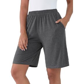 Joyaria Women Bamboo Viscose Bermuda Pajama shorts ، Super Super Booding Treatable Lene Sleep Shorts with Pocket S-XXL