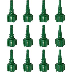 Swivel Barb Adaptor Nipple Nut, Swivel Nipple Christmas Tree Connector, Green Oxygen Tubing Connector (12 Pack)