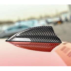 Bilisin Compatible with Car Carbon Fiber Shark Fin Antenna Cover Roof Aerials Base Trim Accessories for BMW X1 X2 X3 X4 X5 X6 X7 F15 F20 F21 F31 F45 F46 F52 F34 F48 F49 F39 F15 F85 F16 F86 (Black)