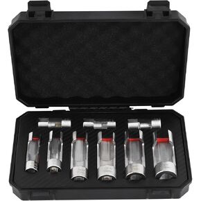 maXpeedingrods Fuel Line Socket Wrench Set 10-22mm, 3/8" 1/2" Drive line sockets for Thermo Switches, Fastener on Bent Pipes, EGT Sensor