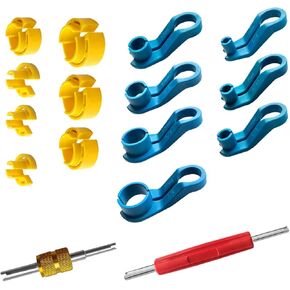 16 PCS Fuel Line Disconnect Tool, 1/4 5/16 3/8 1/2 5/8 3/4 7/8 Inch Quick Disconnect Wrench, Plastic Anti-scratch Removal Tool for Transmission Oil Cooler Line, for Most Cars (Multicolored)