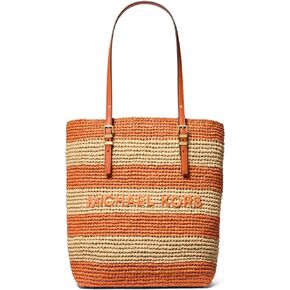 Michael Kors Quinn Large North South Tote, Orange Punch