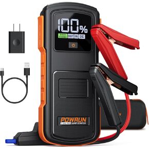 Powrun P-ONE MAX Jump Starter, 4000A Portable Jump Box, Car Jump Starter Battery Pack for All Gas or Diesel Engines up to 10.0L, 12V Car Battery Jump Starter with a Carrying Case