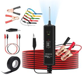 Power Circuit Probe Tester 6V-30V DC Test Light Car Fuse Tester Tool Short Circuit Located Auto Electrical Tester Kit Component Polarity Identify with Overload Protection,P55 Pro Test Probe.