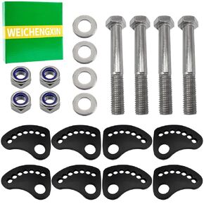 Camber Lock Alignment Fix & Upper Arm Cam Bolt Kit for Chevrolet Silverado & GMC Sierra WT SLT SL HD 2WD 4WD Base LT LS SSV SS LTZ 1500 2500 3500 1999-2019 -1.5 to +1.5 Degrees