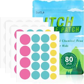Itch Relief Patch 60pcs Anti Itch Stickers Nature Formula Hydrocolloid Fast Bite Itch Relief Chemical-Free & Safe for Kids Reduces Swelling Prevents Scratching Minimize Dark Marks in 3 Sizes