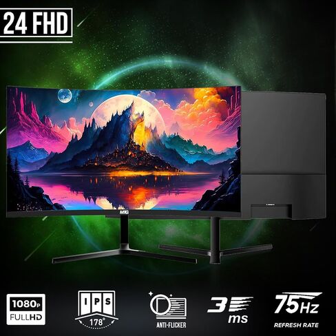 Gaming Desktop PC, Intel i5 6th, TechMagnet Galaxy, 16GB RAM, 1TB SSD | 2TB HDD, MTG New Dual 24 Inch Monitor, RGB Keyboard Mouse, GT 1030, Speaker, Webcam, Win 10 Pro (Renewed) in Kuwait