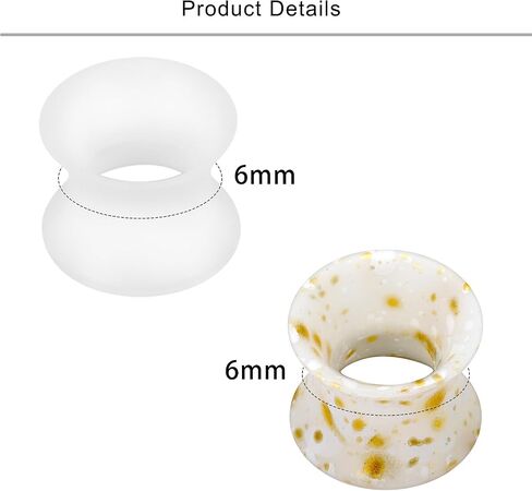 Lcolyoli 00 Gauges Silicone Gauges 00g Plaus 0g Gauges for Ears 0 Gauge Earrings Flexible Ear Tunnels Plugs Stretchers Expander Double Flared Flesh Ear Piercing Jewelry for Women Men in Saudi Arabia