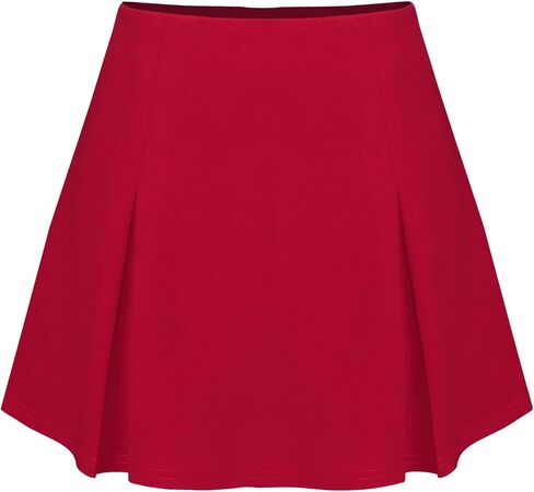 CIDER Mini Skort Pleated Skirt High Waist Skirts for Women Short Zipper Skort Solid Skater Skirt Lined in Saudi Arabia