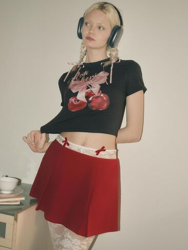 CIDER Mini Skort Pleated Skirt High Waist Skirts for Women Short Zipper Skort Solid Skater Skirt Lined in Saudi Arabia