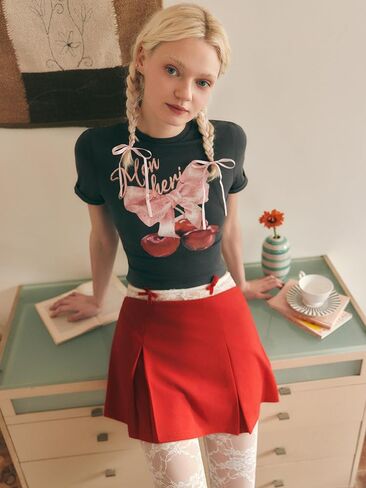 CIDER Mini Skort Pleated Skirt High Waist Skirts for Women Short Zipper Skort Solid Skater Skirt Lined in Saudi Arabia