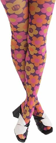 Aonoapll Women Y2k Printed Tights Mesh Pantyhose Stockings Vintage Floral High Waist Skinny Leggings Streetwear in Kuwait