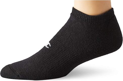 Champion mens Champion Men's Double Dry 6 Or 12 Pack Cotton-rich No Show Running Sock, Black (12 Pack), US in Saudi Arabia